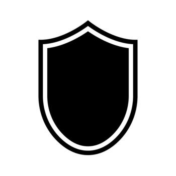 Shield icon. illustration isolated on white background for graphic and web design. vector