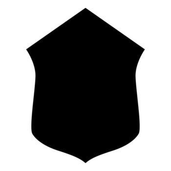 Shield flat icon. black symbol. Pictogram is isolated on a white background. Designed for web and software interfaces. vector