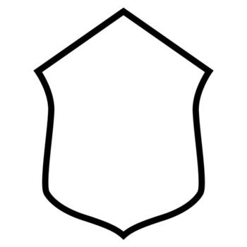 Shield icon. Flat black symbol. Pictogram is isolated on a white background. Designed for web and software interfaces. vector