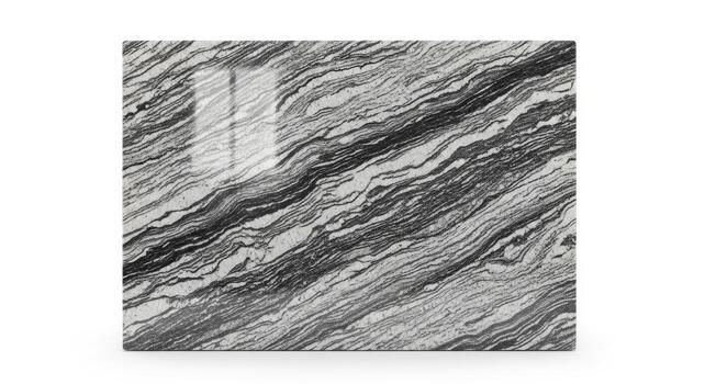 Abstract textured metallic surface with wavy patterns isolated on white background photo