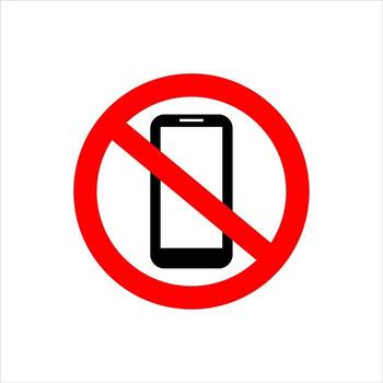 The icon prohibiting the activation of a mobile phone is suitable for prohibition icons in certain places vector
