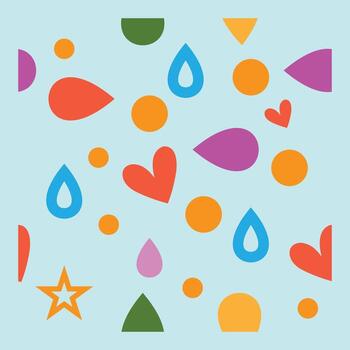 Modern Minimal Pattern with Bright Shapes vector