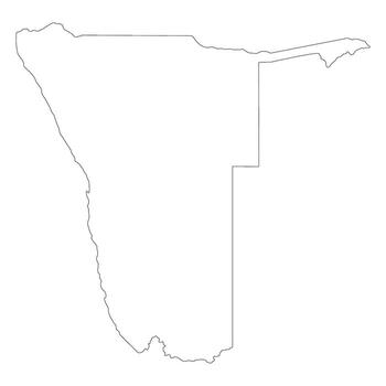 Namibia map. Map of Namibia in white color vector