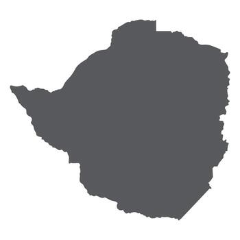 Zimbabwe map. Map of Zimbabwe in grey color vector