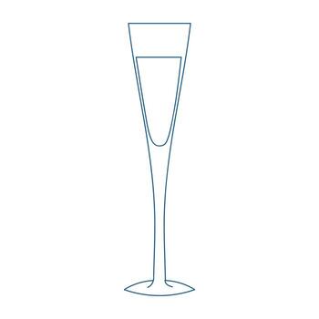 Elegant champagne glass design on a minimalist white background showcasing fine craftsmanship and simplicity in style vector