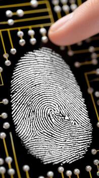 Fingerprint on a circuit board photo