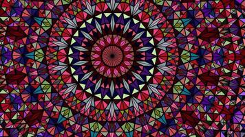 dinâmico colorida circular telha mosaico mandala fundo - desatado looping animação video