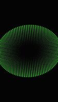 Green and black halftone geometric round dot pattern background design - seamless loop animation video