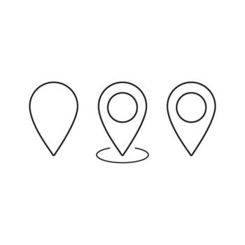 Map pointer icon. GPS location symbol. Flat design style. vector