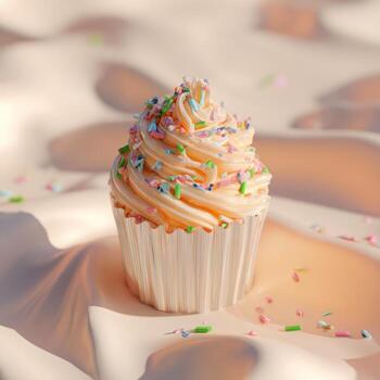 delicioso magdalena con vistoso asperja postre visual suave tonos Copiar espacio foto