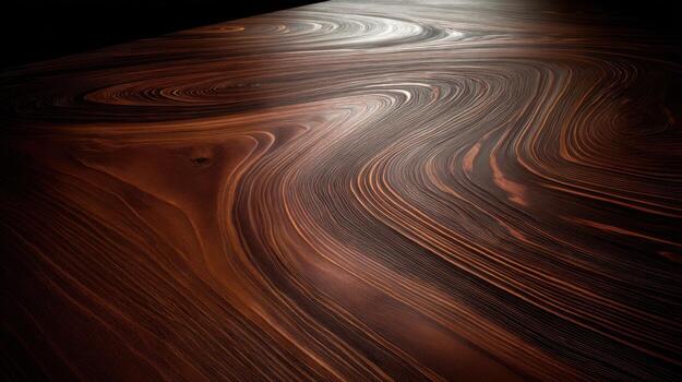wooden surface with swirling patterns and rich tones for background photo
