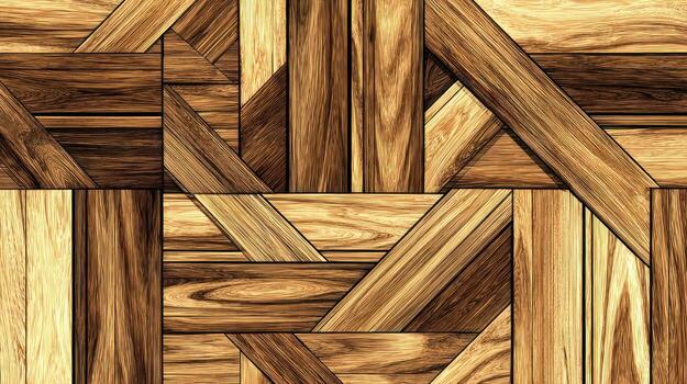 Intricate wooden pattern - in warm brown tones for background photo