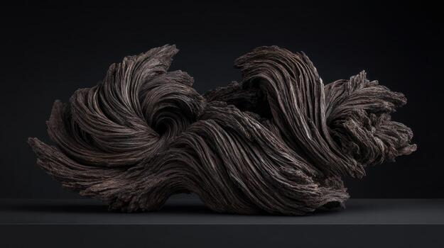 -swirling texture dark organic forms on black background photo