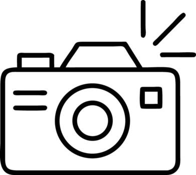 Capture the moment with a minimalist camera icon perfect for photography blogs, travel guides, and creative projects needing a visual spark vector