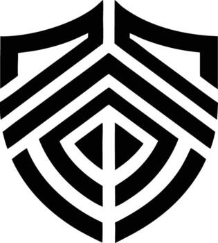 Sleek modern shield design with strong geometric shapes for security branding and logo concepts, perfect for tech or finance companies vector