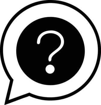 Need answers now Simple question mark in a speech bubble for engaging content marketing and social media posts, perfect for education vector