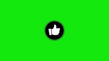 Animated social media like button animation with green screen background for easy editing video
