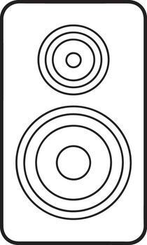 two way speaker system with woofer vector