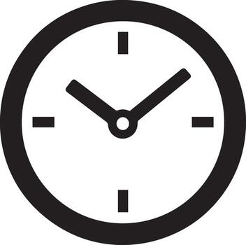 analog clock basic classic clock with hour on transparent background for web and graphic design vector