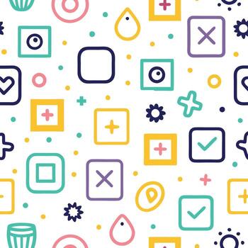 un vistoso modelo con íconos y símbolos antecedentes , vector