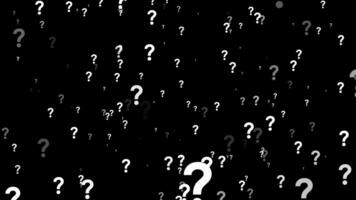 dinâmico questão marca partícula animação ciclo com abstrato visual efeitos video