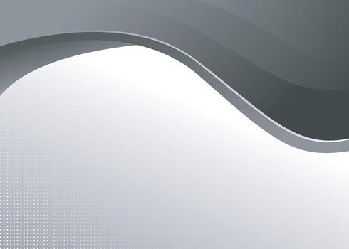 Black and white background wave or grayscale backdrop shape art design vector