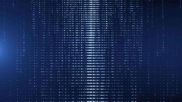 ett abstrakt digital bakgrund med lysande neon partiklar i de form av prickad rader eller stor data poäng flygande uppåt. en strömma av lysande, ljus partikel rader rör sig. en visualisering av förbindelse video