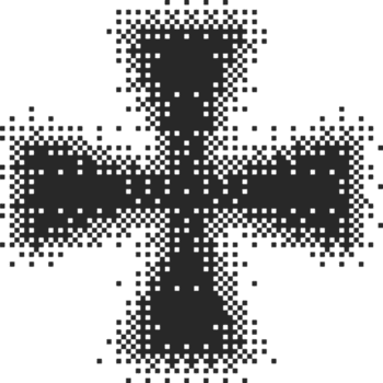 píxel estrella con trama de semitonos efecto. mapa de bits estético forma para de moda 2000 diseño. digital resumen cifra. geométrico brillar y centelleo. png