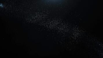 en 4k bakgrund med bokeh och lysande partiklar på en mörk bakgrund med Vinka energi. animerad med en diffunderade ljus effekt. sömlös slinga animation. video