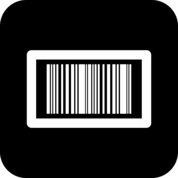 Black Square Barcode Icon, simple line for UI UX design. Symbol for website and mobile app interface and navigation button vector