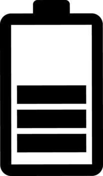 Icon Battery 3 Alert, simple line for UI UX design. Symbol for website and mobile app interface and navigation button vector