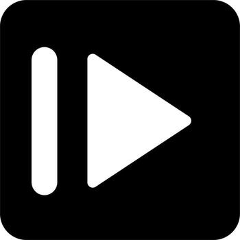 palos y jugar negro cuadrado icono, sencillo línea para ui ux diseño. símbolo para sitio web y móvil aplicación interfaz y navegación botón vector