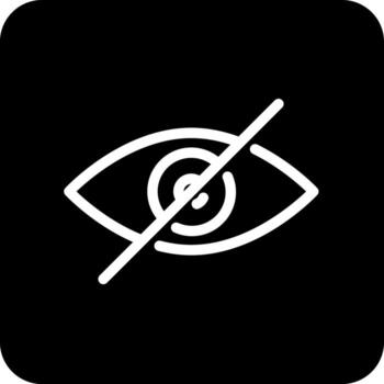 icono oculto contraseña negro cuadrado, sencillo línea para ui ux diseño. símbolo para sitio web y móvil aplicación interfaz y navegación botón vector