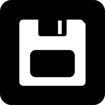 SAVE Square Icon, simple line for UI UX design. Symbol for website and mobile app interface and navigation button vector
