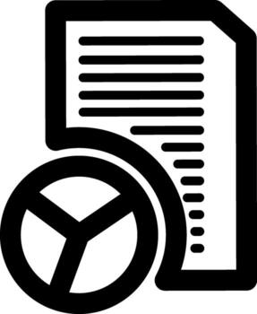 un documento con un reloj icono en eso vector