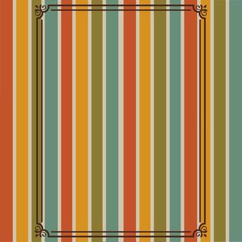 Retro Striped Obituary Frame with Minimalist Corners vector