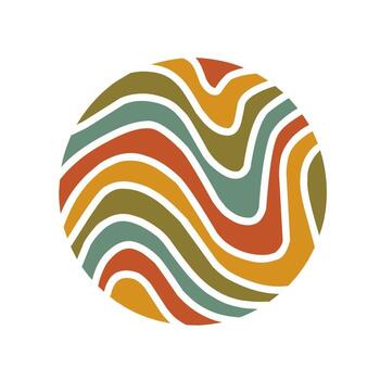 Abstract Multicolor Circular Wave Pattern Design for Logos, Branding, and Decorative Arts vector