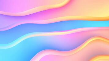 senza soluzione di continuità ciclo continuo di astratto pastello onde e morbido colori sfondo video