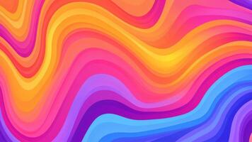 desatado ciclo do uma vibrante abstrato líquido cor fluxo fundo video