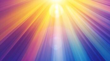 Seamless Loop of Colorful Rainbow Light Rays Shining Down from Above video