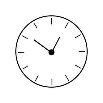 mínimo reloj icono para hora y productividad diseño vector