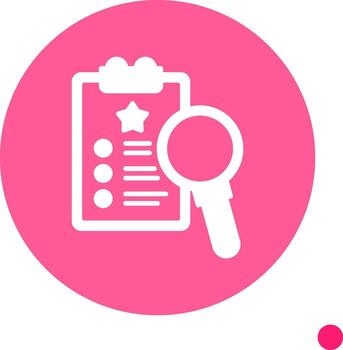 Quality Control Checklist Guide Glyph long shadow Circle vector