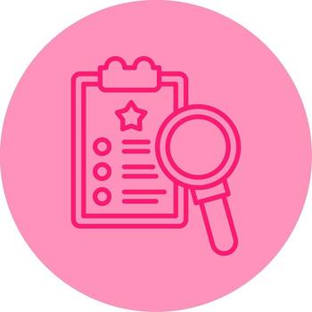 Quality Control Checklist Guide Line Dual Tone Circle vector