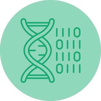 Genetic Code Structure Line Dual Tone Circle vector