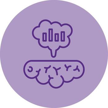 Deep Data Analyzing Line Dual Tone Circle vector