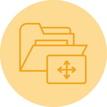 Drag and Drop Line Dual Tone Circle vector