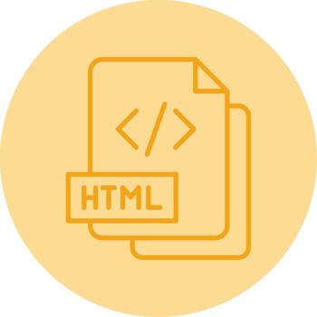 HTML Web Page Line Dual Tone Circle vector