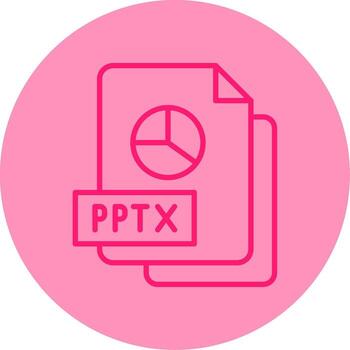 PowerPoint PPTX File Line Dual Tone Circle vector