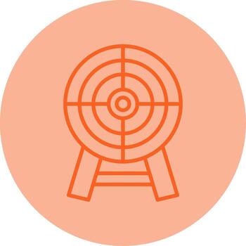 Sharp Throwing Dart Line Dual Tone Circle vector