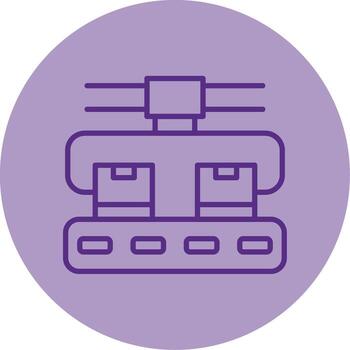 Automated Storage Retrieval System Line Dual Tone Circle vector